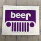 Jeep Beer Sticker