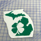 Four leaf clover MI decal