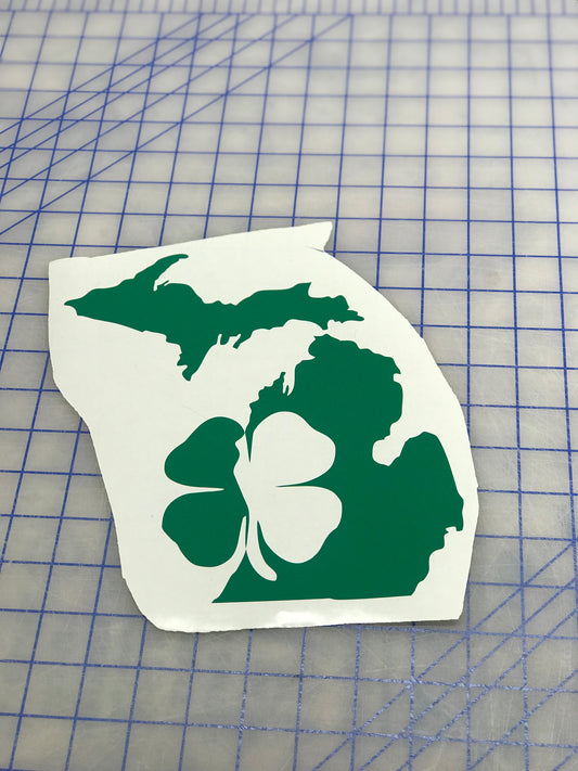 Four leaf clover MI decal