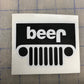Jeep Beer Sticker
