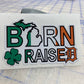 Born & Raised Irish Detroit Michigan Sticker