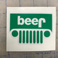 Jeep Beer Sticker