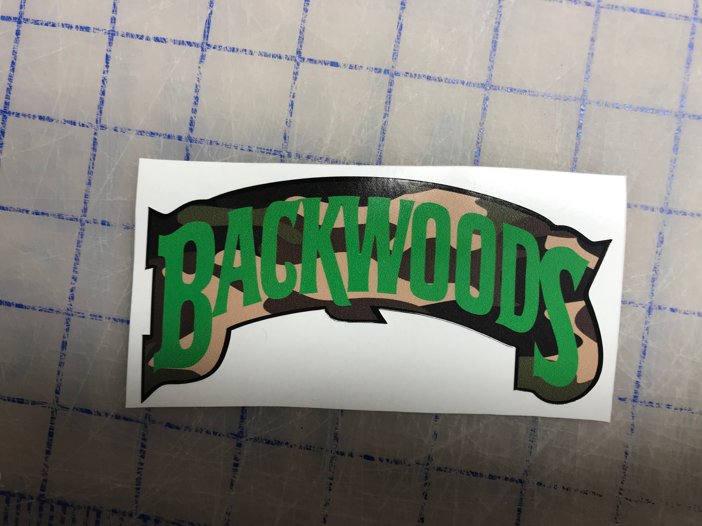 Backwoods camo stickers