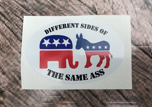 Democratic Republican Same Ass 2020 Election Sticker