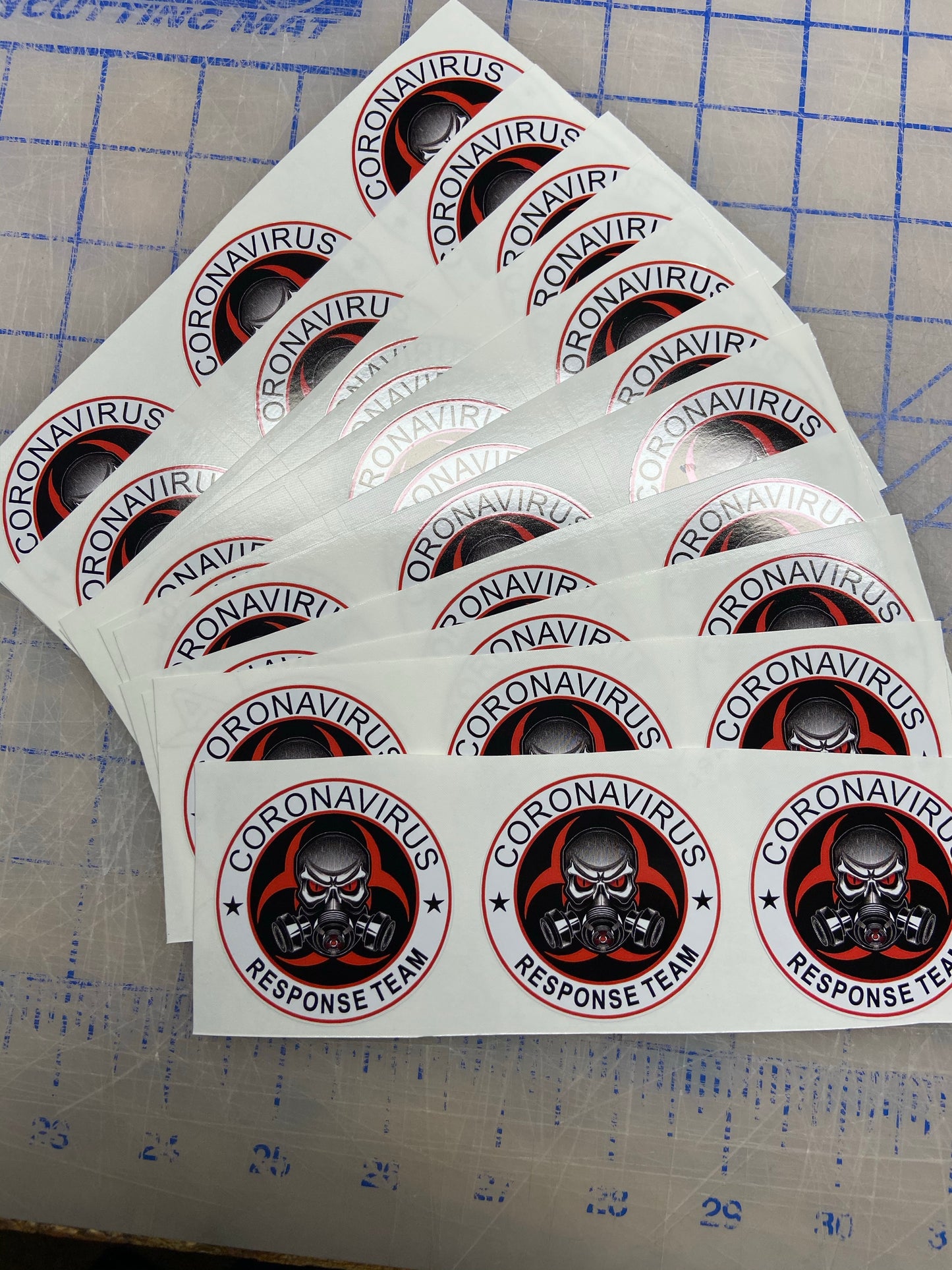 Coronavirus response team stickers