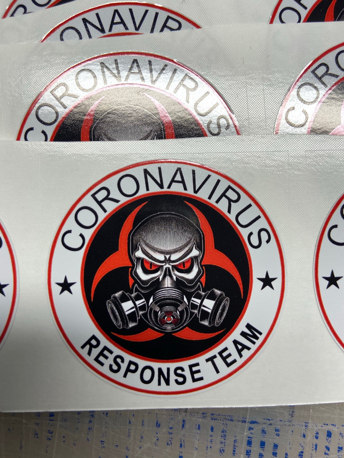 Coronavirus response team stickers